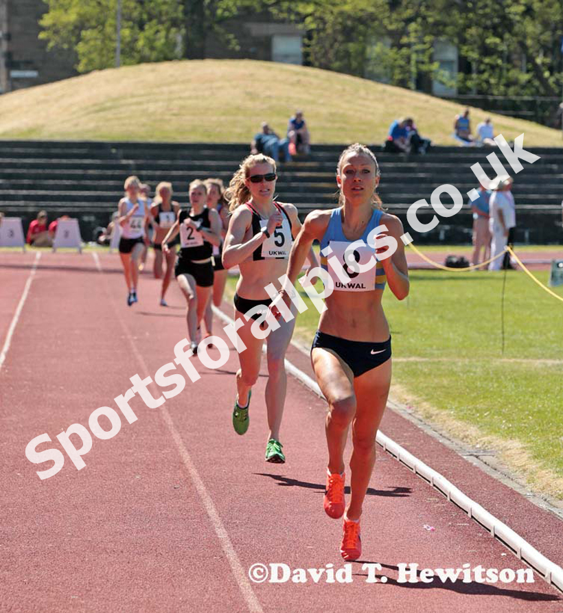 Vicky Fouhy (Windsor, Slough, E&H) wins the 1500 metres at the UK Women's National League, Premier, Meadowbank, Edinburgh.